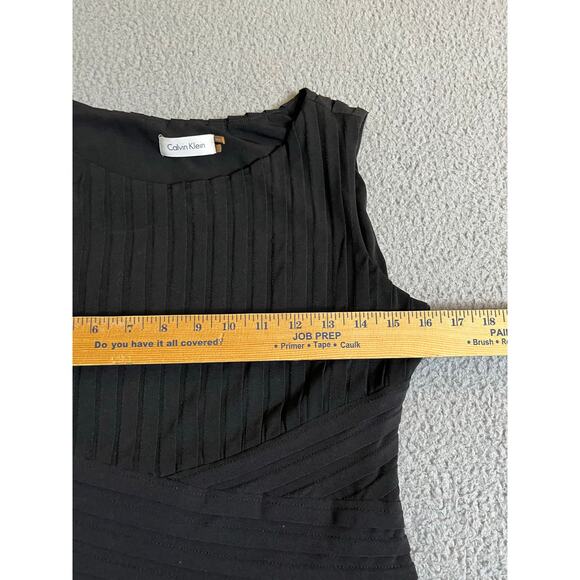 Calvin Klein Mini Dress 8 Medium Fit Flare Sleeveless Career Classic Modern Chic - Picture 9 of 14